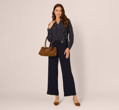 Straight Leg Side Buckle Pant - Blue Moon | Adrianna Papell