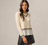 Cream-black W- Ivory