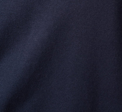 Short Sleeve Bow Neck Contrast Stitch Sweater - Navy Cream | Adrianna Papell