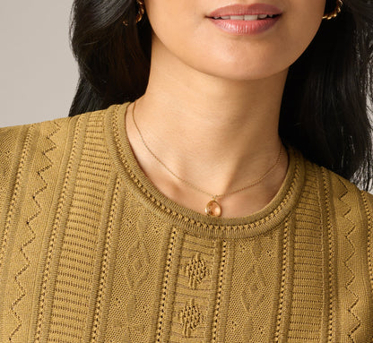 Flared Hem Open Pointelle Knit Tank Top - Earthy Green | Adrianna Papell