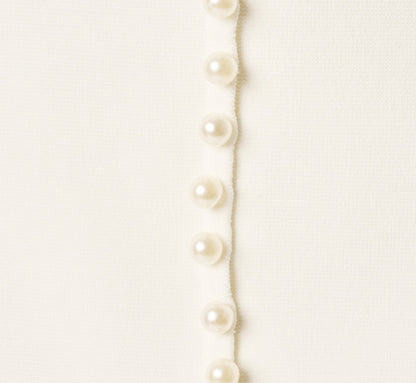 Pearly Trim Knit Midi Skirt - Meringue | Adrianna Papell