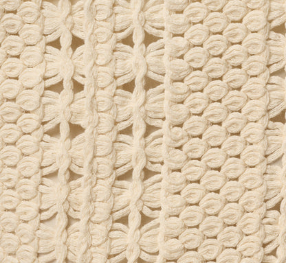 Cable Crochet Fringe Short Skirt - Cream | Adrianna Papell