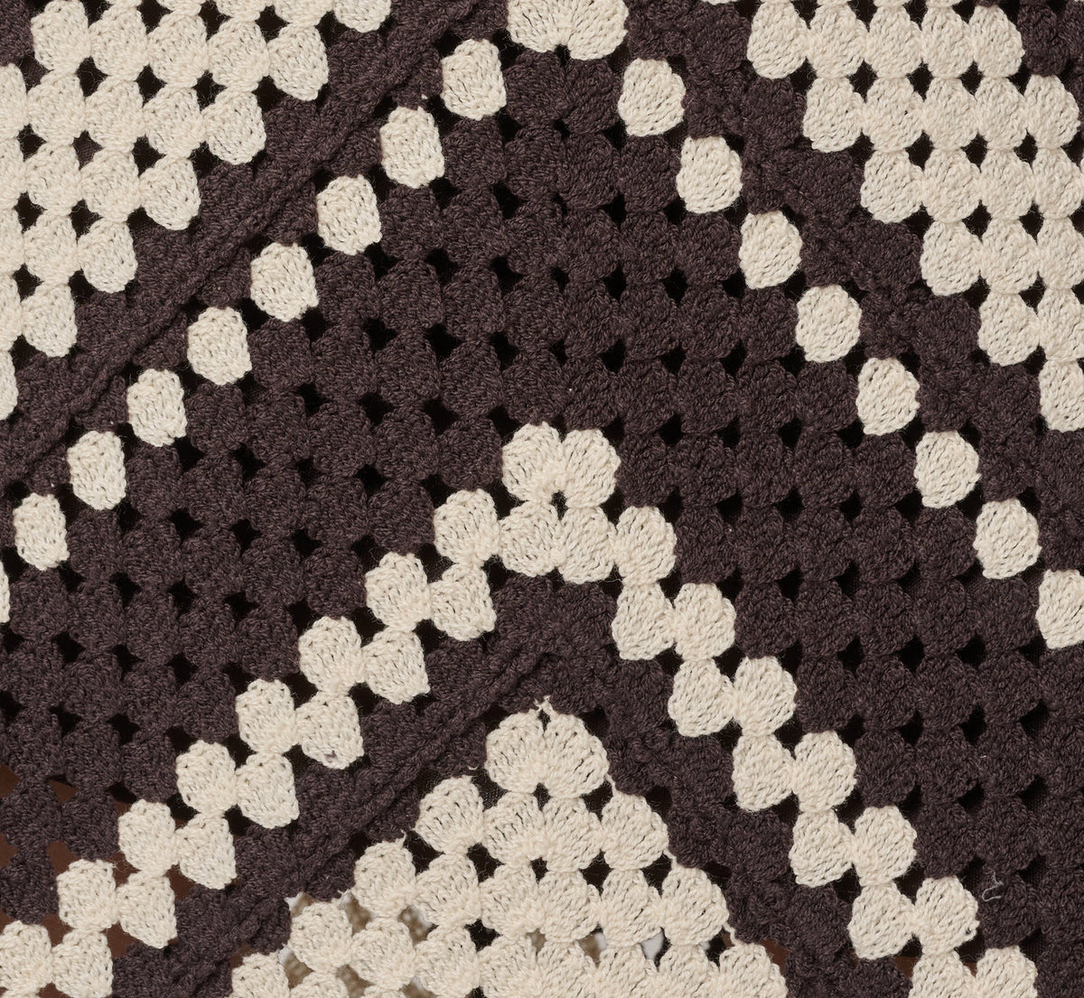 Crochet Knit Fringe Midi Skirt - Chocolate Cream | Adrianna Papell