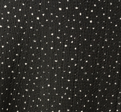 Textured Knit Gored Midi Skirt - Black Ivory Scribble Dot | Adrianna Papell