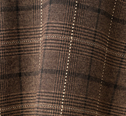A Line Side Buckle Midi Skirt - Brown Multi | Adrianna Papell