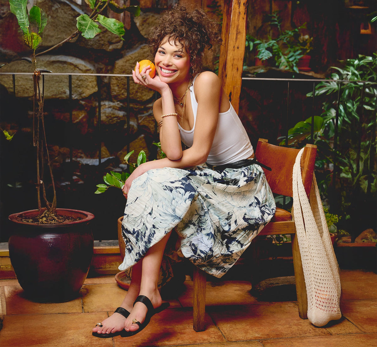 A Line Midi Bubble Skirt - Soft Cloud Vintage Floral | Adrianna Papell