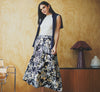 Navy-ivory Whimsical Floral