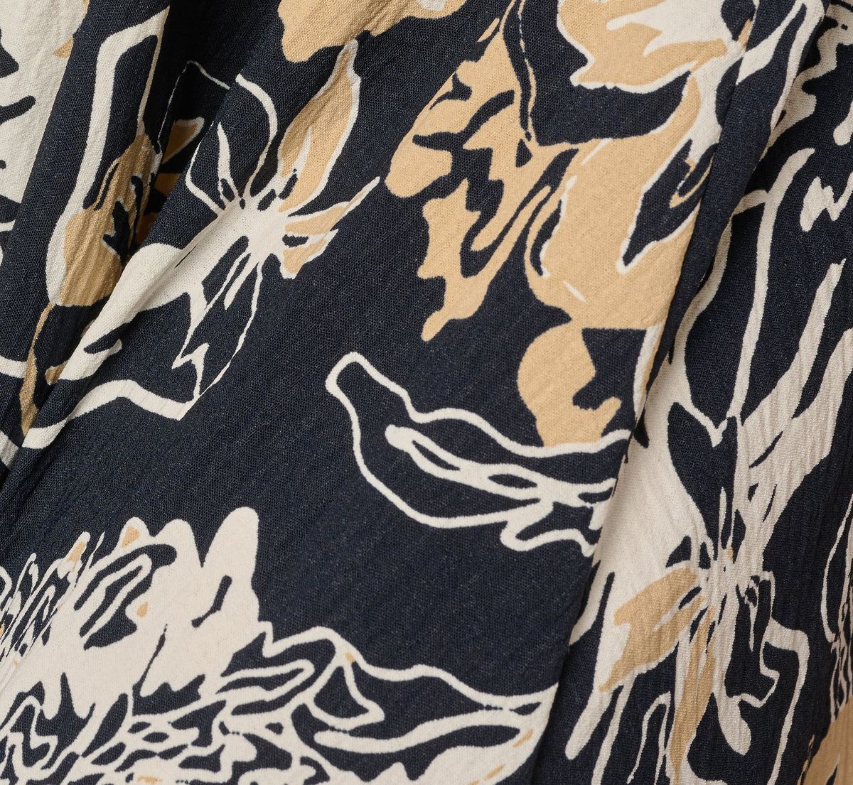 Ankle Length A Line Midi Skirt - Navy Ivory Whimsical Floral | Adrianna Papell