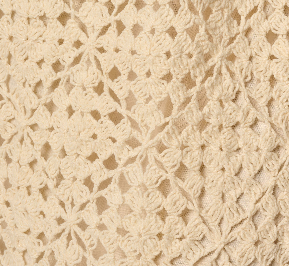 Crochet Knit Dagger Hem Midi Skirt - Cream | Adrianna Papell