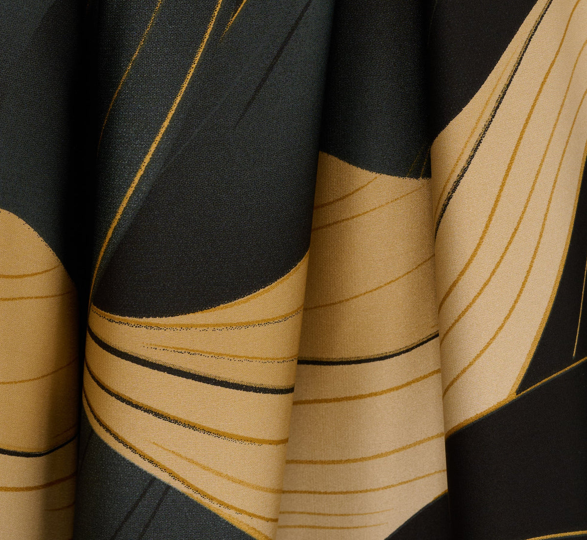 Gathered A Line Midi Skirt - Wavy Geo | Adrianna Papell