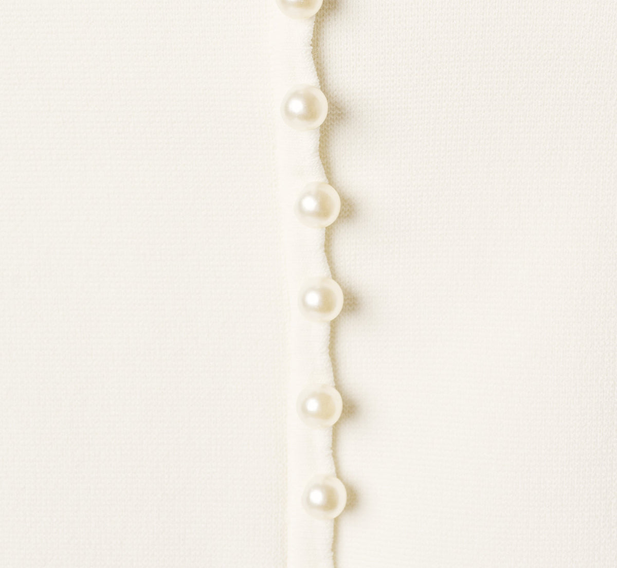 Puff Sleeve Pearly Trim Collared Sweater - Meringue | Adrianna Papell