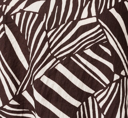 Bubble Hem Tank Top - Chocolate Patchwork Stripe | Adrianna Papell
