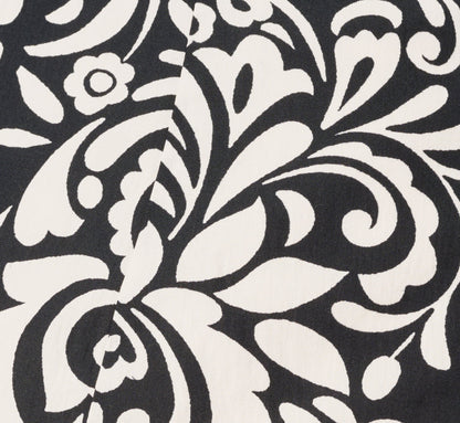 Drop Waist Cotton Tile Print Midi Sundress - Black Ivory | Adrianna Papell