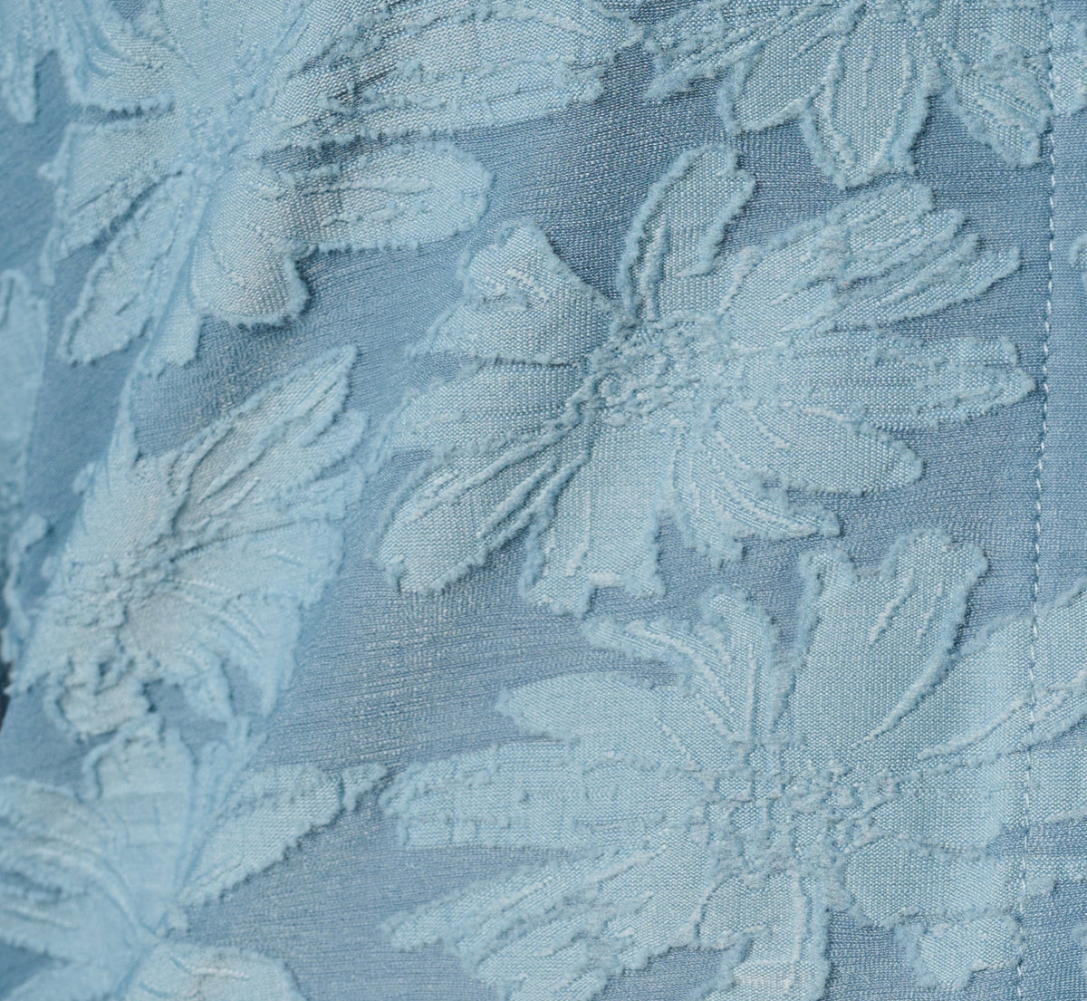 Long Sleeve Semisheer Burnout Floral Blouse - Stone Blue | Adrianna Papell