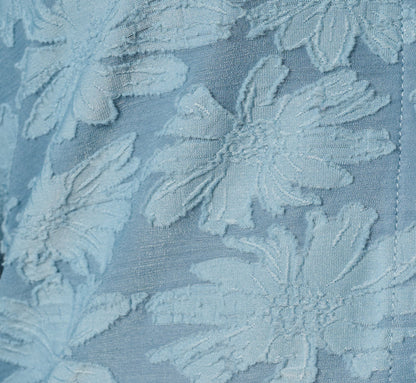 Long Sleeve Semisheer Burnout Floral Blouse - Stone Blue | Adrianna Papell