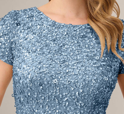 Scoop Back Sequin Gown - Nile | Adrianna Papell