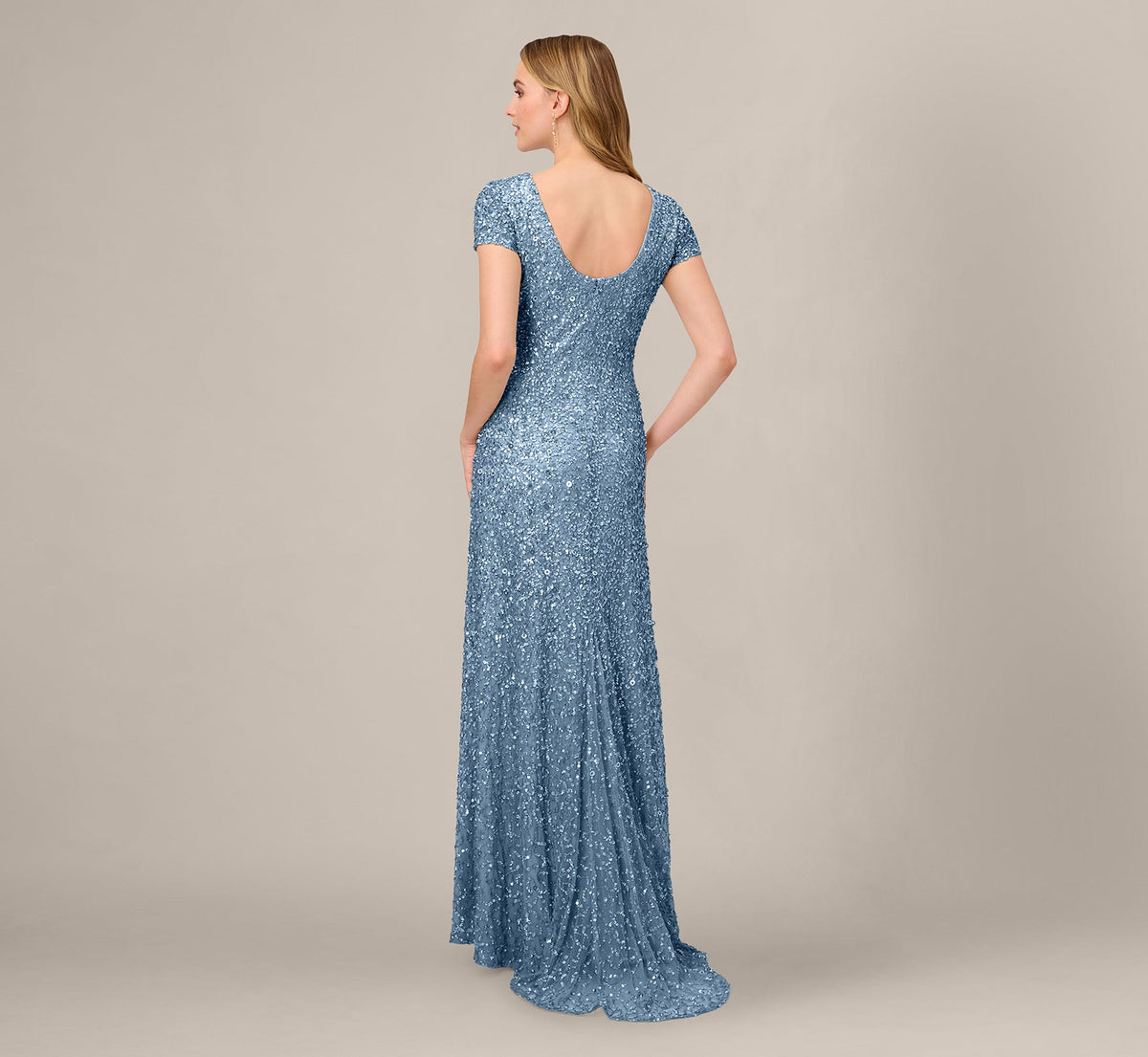 Scoop Back Sequin Gown - Nile | Adrianna Papell