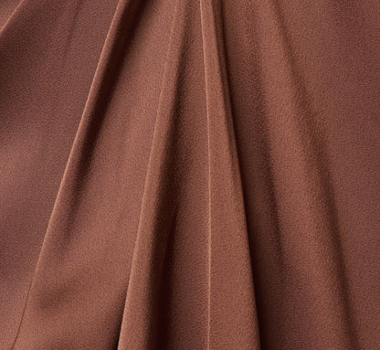 Twist Front Satin High Low Midi Dress - Espresso | Adrianna Papell